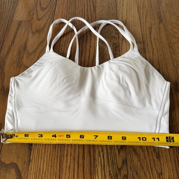 Lululemon Athletica Like a Cloud Longline Bra White Strappy Sports Size 4 or 6 - Picture 13 of 13